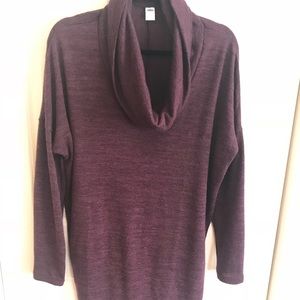 Large Cowl Neck Maroon Sweater Dress